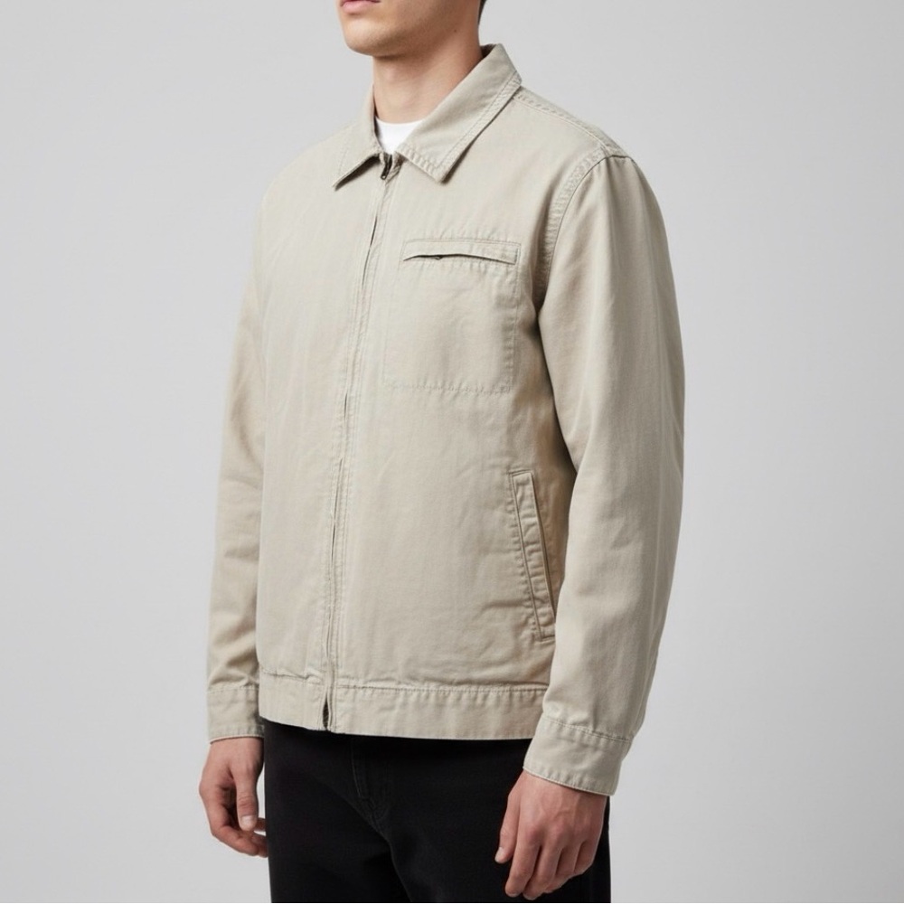 Mossimo Cotton Utility Bomber Jacket – Men’s Size M – Tan